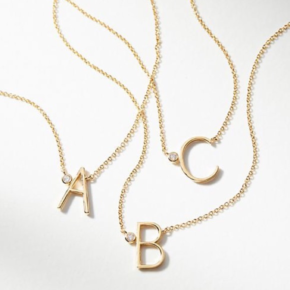Anthropologie Jewelry - Anthropologie Delicate “B” Monogram Necklace